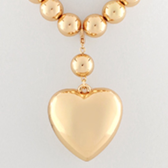 Heart Pendant & CCB Necklace Set - Picture 4 of 4